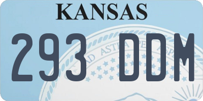 KS license plate 293DDM