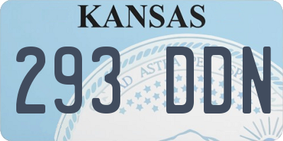 KS license plate 293DDN