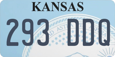 KS license plate 293DDQ