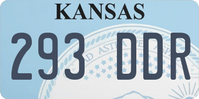 KS license plate 293DDR