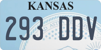 KS license plate 293DDV