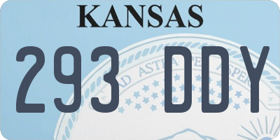 KS license plate 293DDY