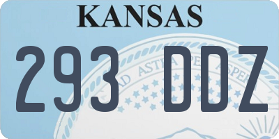KS license plate 293DDZ