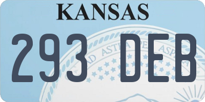 KS license plate 293DEB