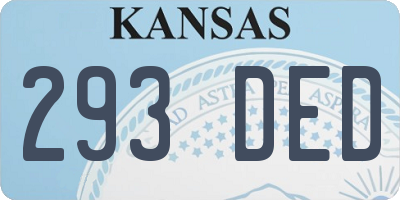 KS license plate 293DED