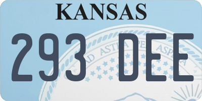 KS license plate 293DEE