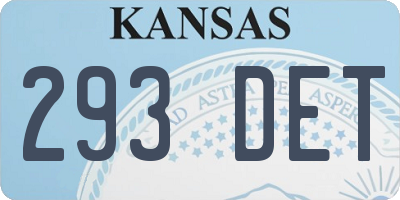 KS license plate 293DET