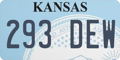 KS license plate 293DEW