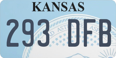 KS license plate 293DFB