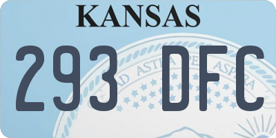 KS license plate 293DFC