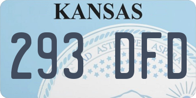 KS license plate 293DFD