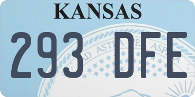 KS license plate 293DFE