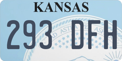 KS license plate 293DFH