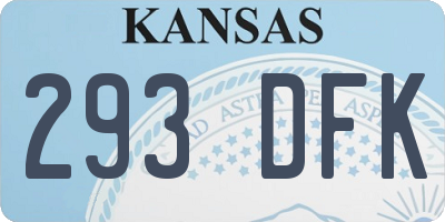 KS license plate 293DFK