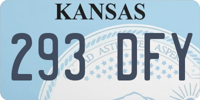 KS license plate 293DFY