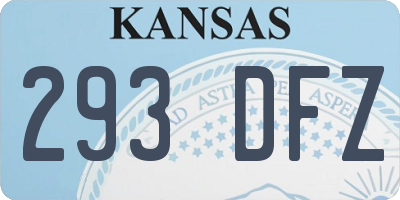 KS license plate 293DFZ