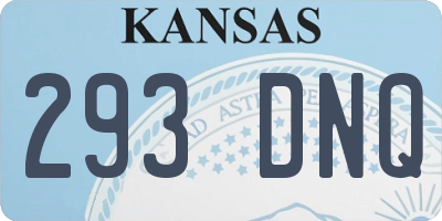 KS license plate 293DNQ