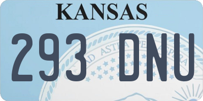 KS license plate 293DNU
