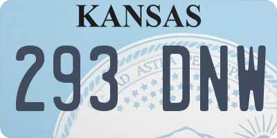 KS license plate 293DNW