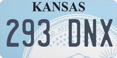 KS license plate 293DNX