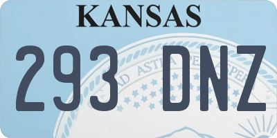 KS license plate 293DNZ