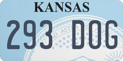 KS license plate 293DOG
