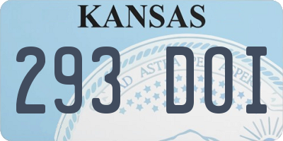 KS license plate 293DOI