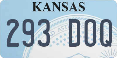 KS license plate 293DOQ