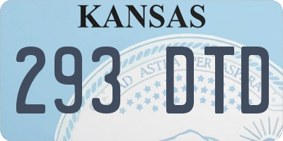 KS license plate 293DTD