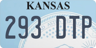 KS license plate 293DTP