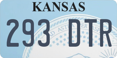 KS license plate 293DTR