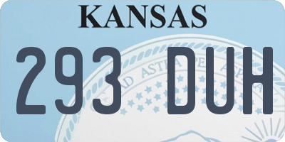 KS license plate 293DUH