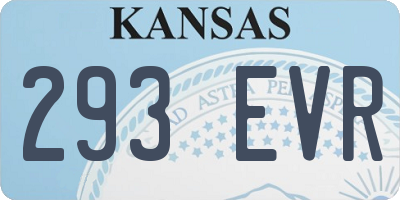 KS license plate 293EVR