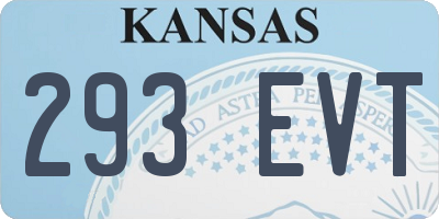 KS license plate 293EVT