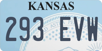 KS license plate 293EVW