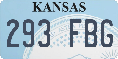 KS license plate 293FBG