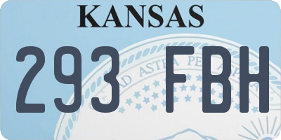 KS license plate 293FBH