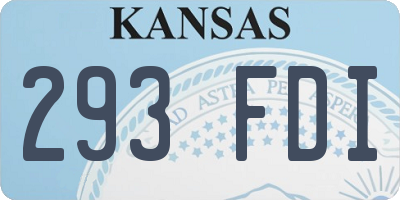 KS license plate 293FDI