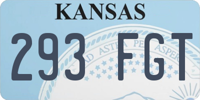 KS license plate 293FGT