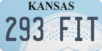 KS license plate 293FIT