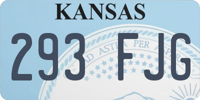 KS license plate 293FJG