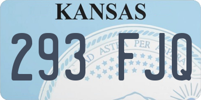 KS license plate 293FJQ