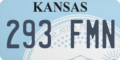 KS license plate 293FMN