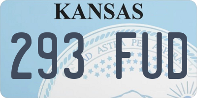 KS license plate 293FUD