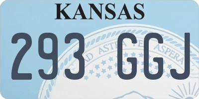 KS license plate 293GGJ