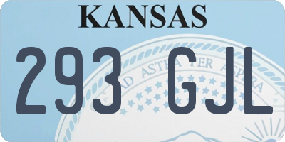 KS license plate 293GJL