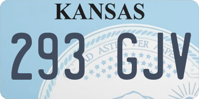 KS license plate 293GJV