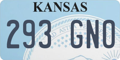 KS license plate 293GNO