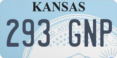 KS license plate 293GNP
