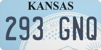 KS license plate 293GNQ